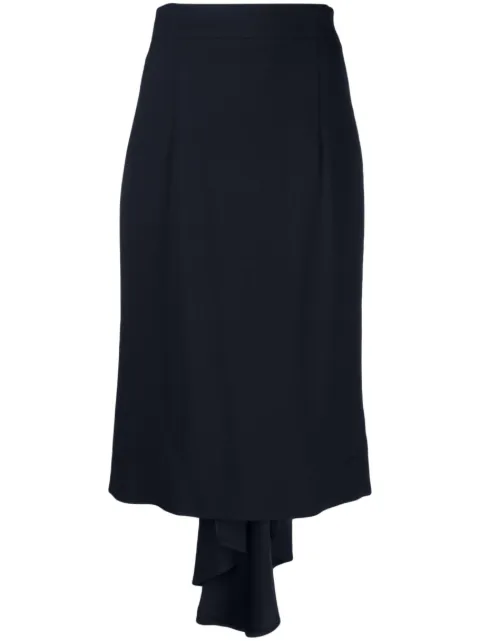 Moschino pleated asymmetric midi skirt