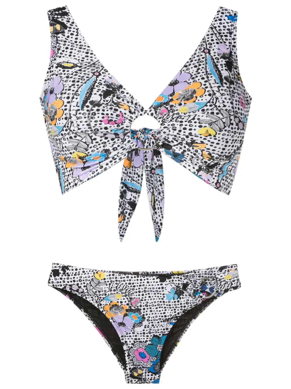 amir slama bikini à imprimé graphique - multicolore