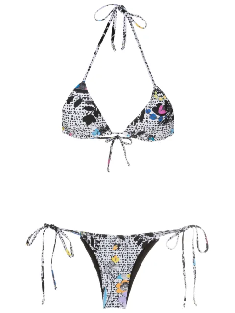 Amir Slama graphic-print bikini set 