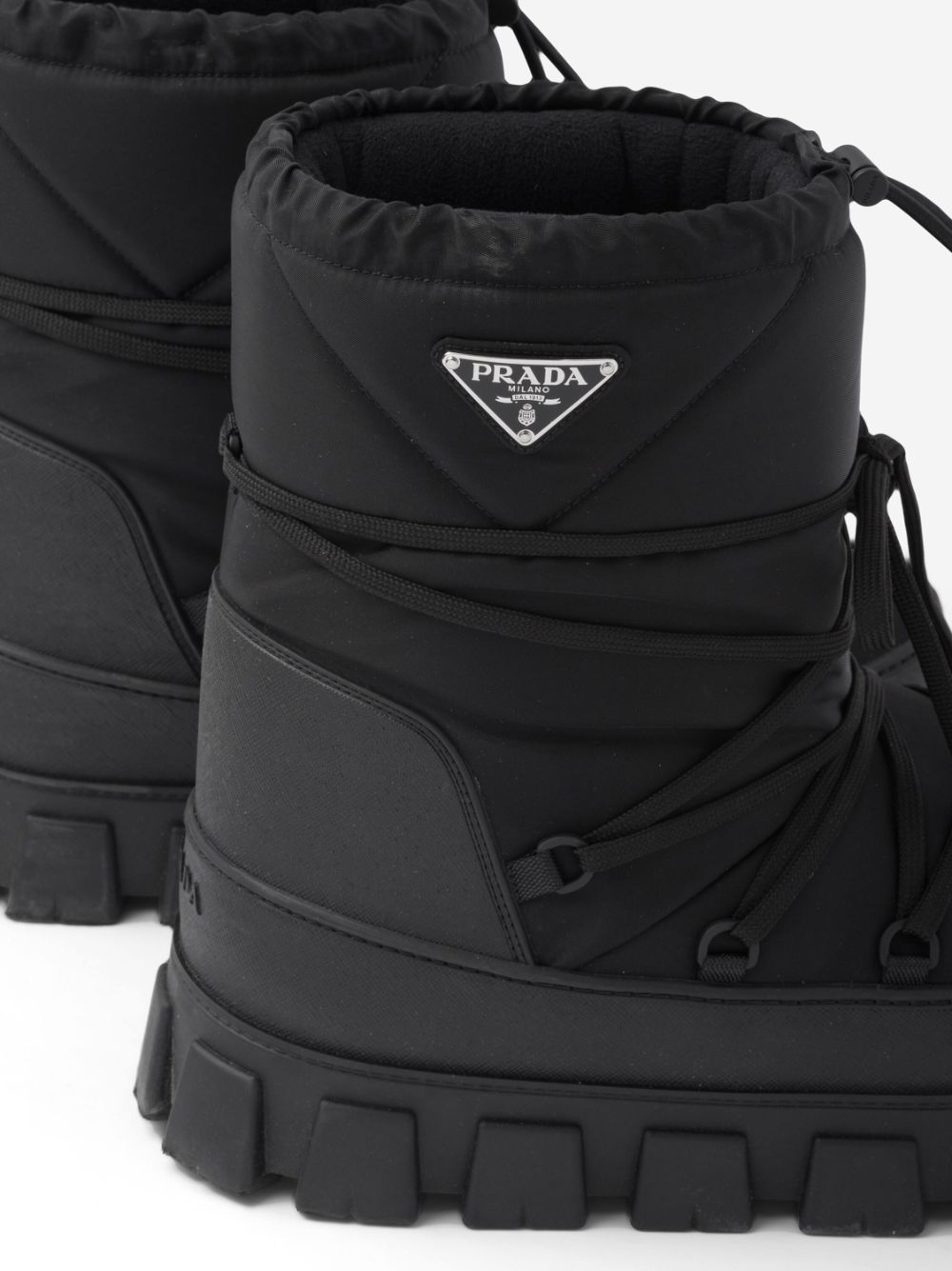 Shop Prada Nylon Gabardine Après Ski Boots In Black