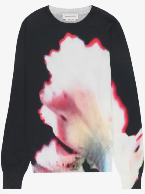 Alexander McQueen Sweatshirt mit Solarised Flower-Print