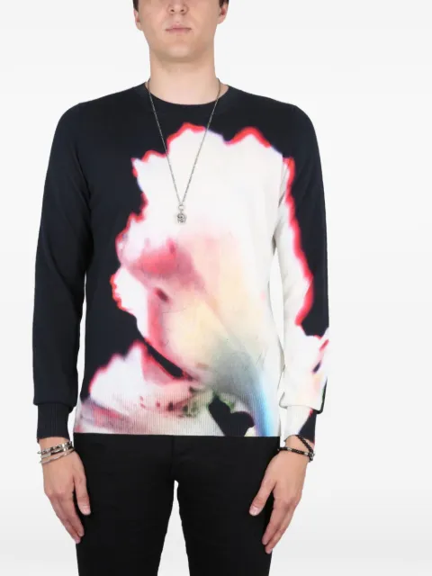 Alexander McQueen Moletom com estampa Solarised Flower