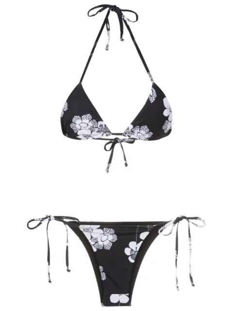 Amir Slama floral-print triangle bikini