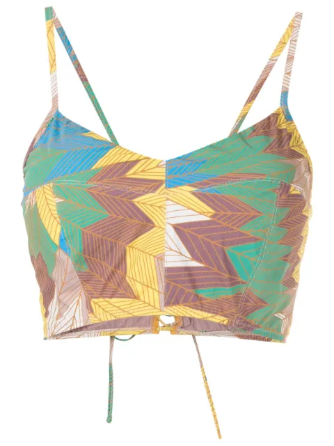 Amir Slama arrow-print cropped cami top