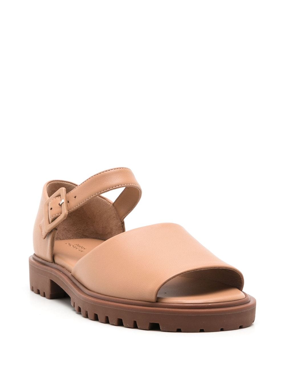 Shop Sarah Chofakian Blanche Leather Sandals In Brown