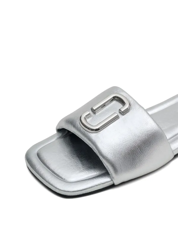 Marc Jacobs The J Marc Metallic Sandals | Silver | FARFETCH