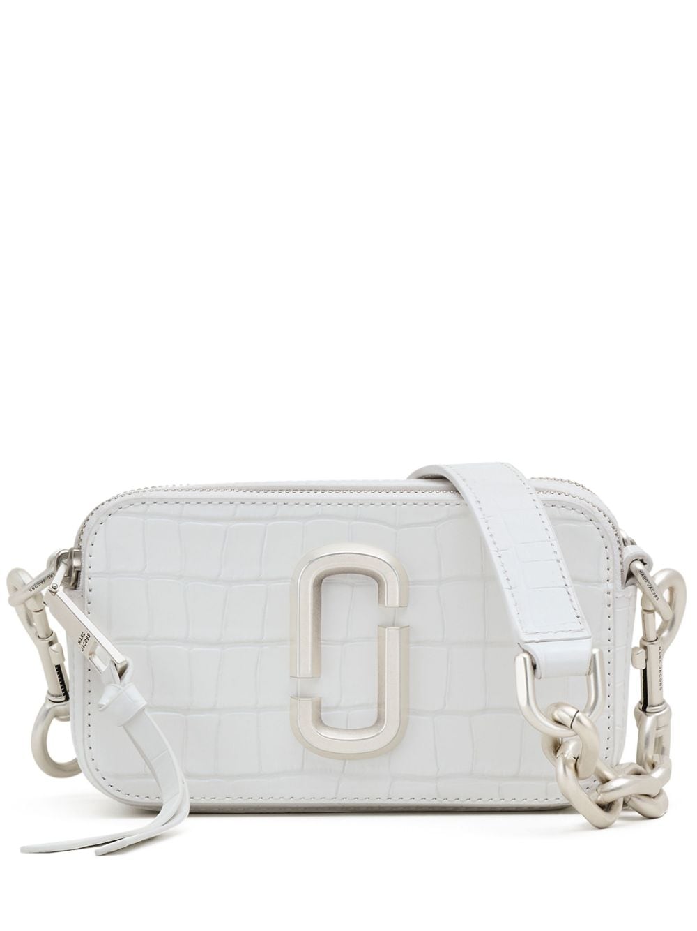 Marc Jacobs The Snapshot Leather Crossbody Bag In White