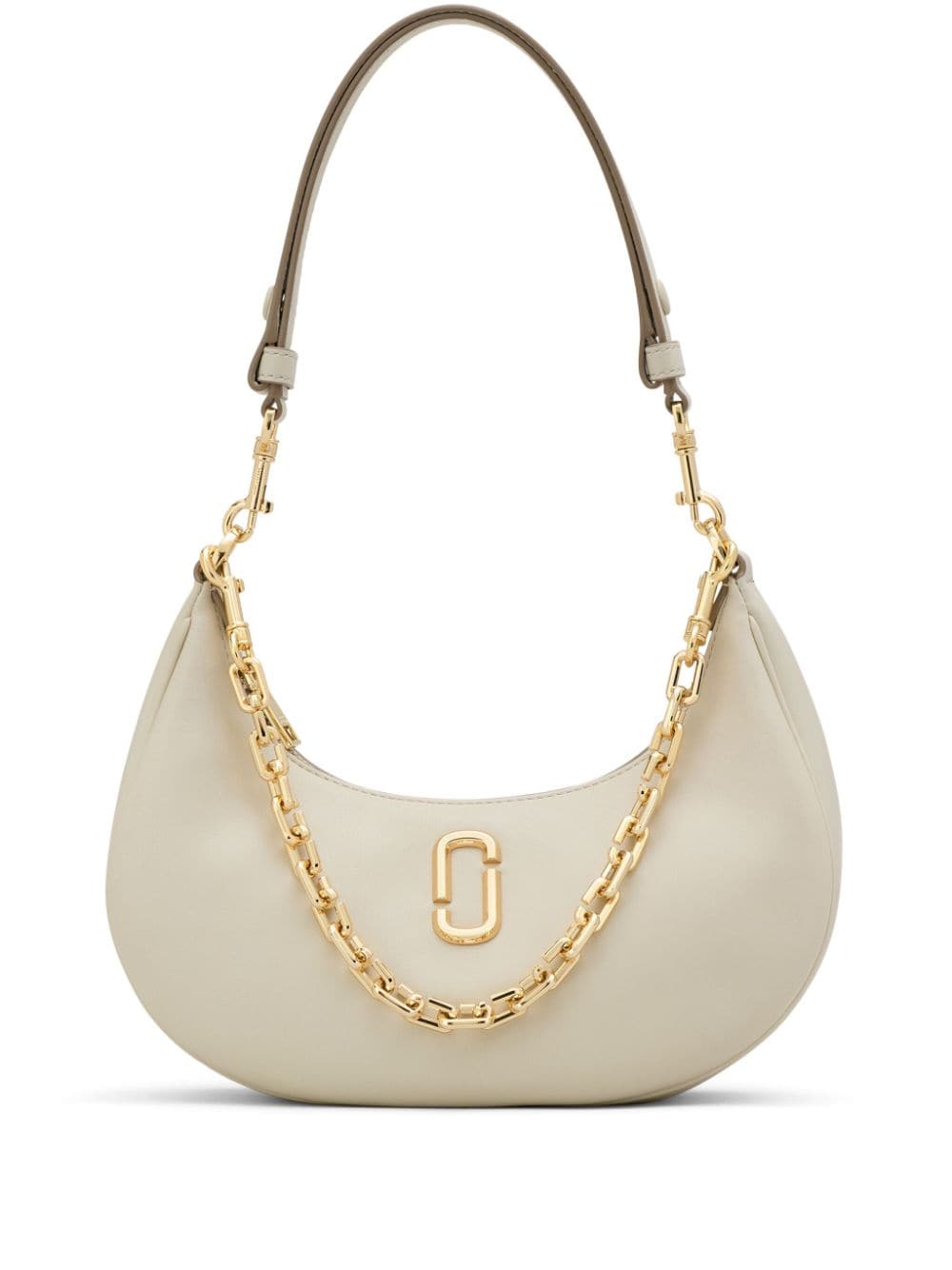 Marc Jacobs The J Marc Curve Leather Shoulder Bag In Neutrals