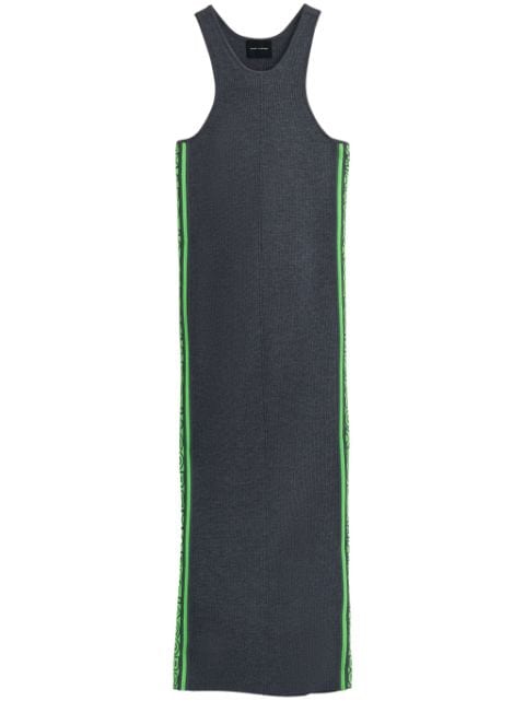 Marc Jacobs vestido midi tejido de canalé con logo