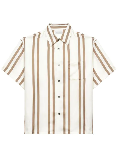 John Elliott stripe-print silk shirt