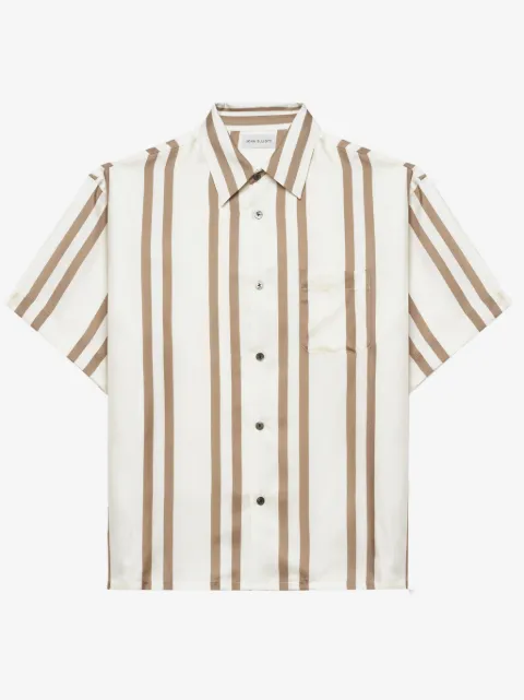 John Elliott stripe-print silk shirt