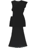 Christopher Esber panelled sleeveless midi dress - Black