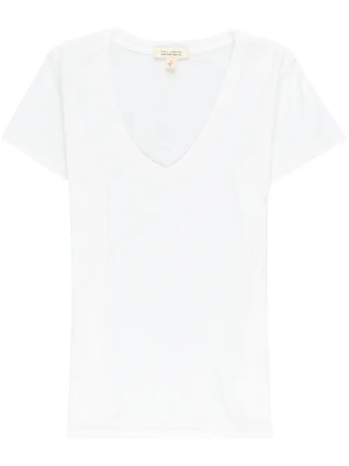 T-shirt en coton à col v - Nili Lotan - Modalova
