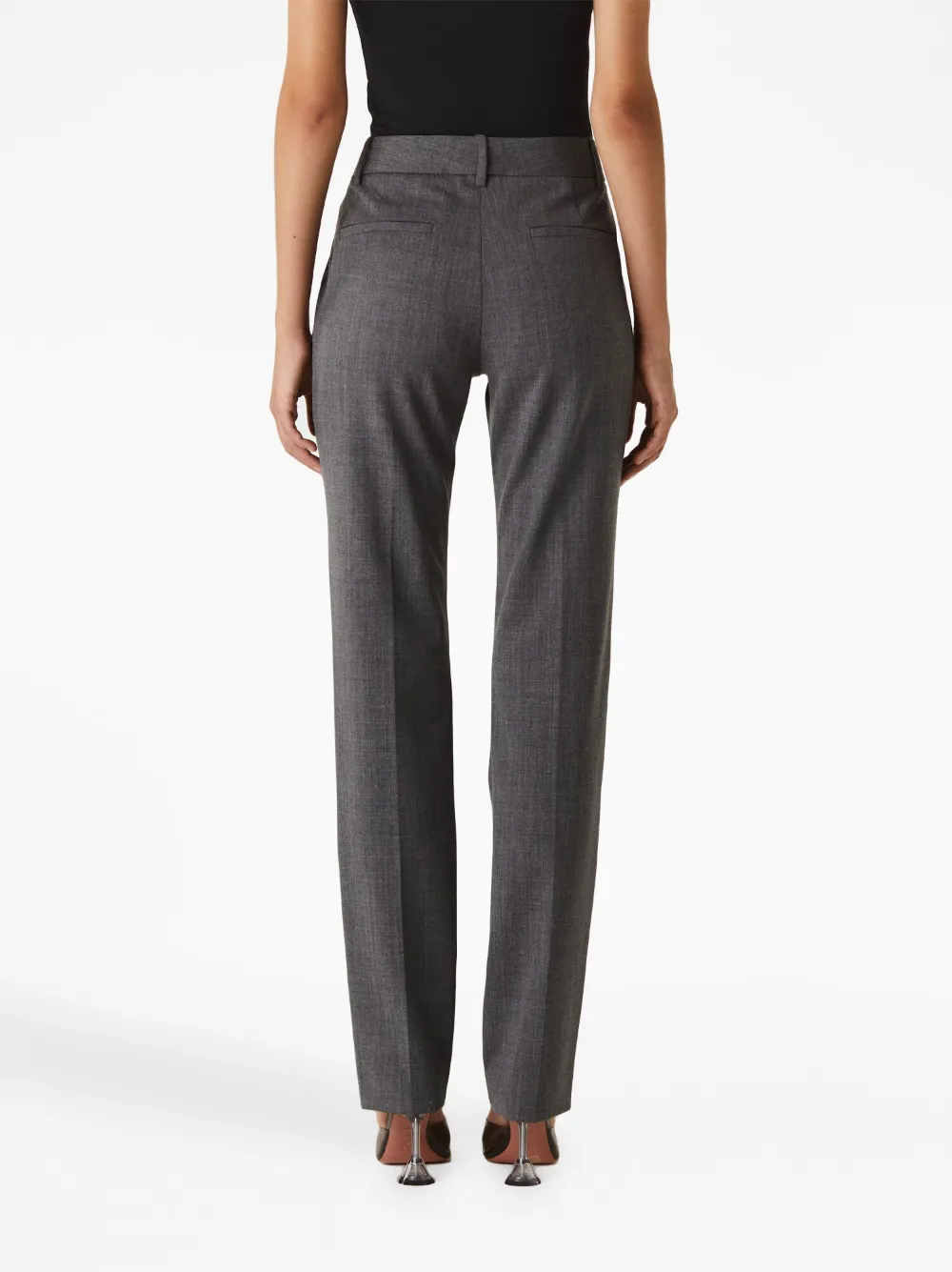 Shop Nili Lotan Evan Tailored Trousers In Grey