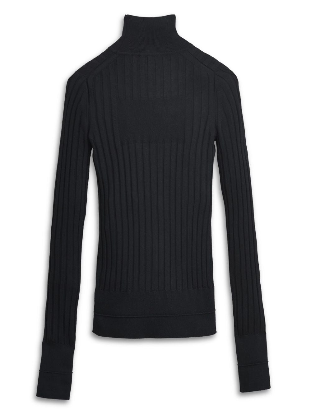 Shop Marc Jacobs Lightweight Ribbed Turtleneck Top In Black