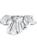 Marc Jacobs Bubble metallic-finish top - Silver