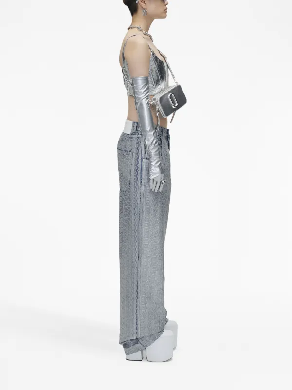 【MARC JACOBS】ザ クロスボディ ミニ トートバッグ シルバー MARC JACOBS（マークジェイコブス）の「THE METALLIC LEATHER
