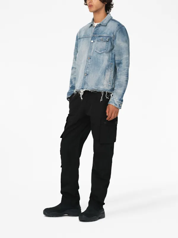 John Elliott distressed finish Denim Jacket Farfetch