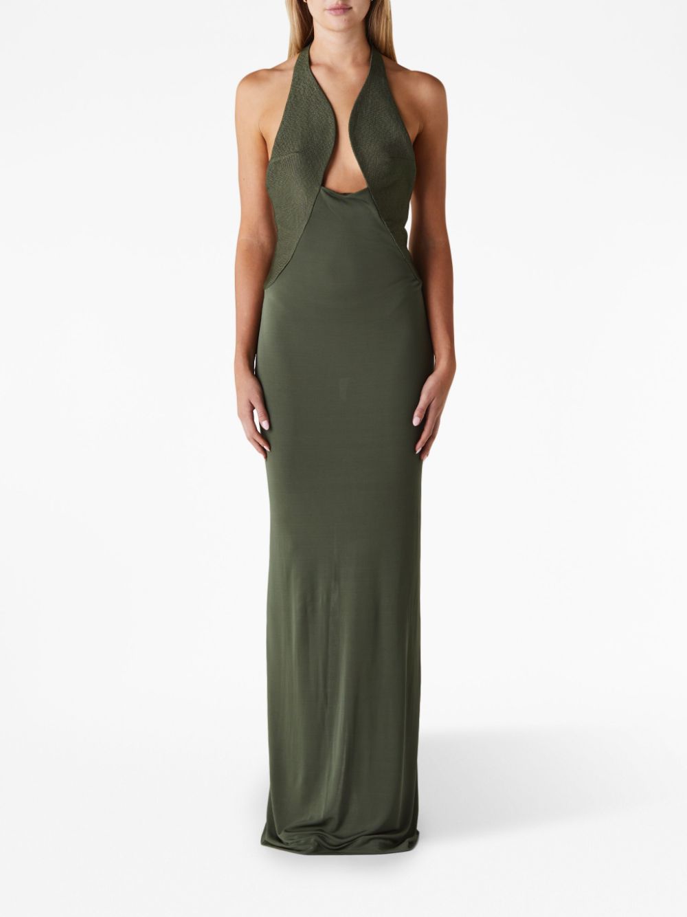 Christopher Esber Slope halterneck backless maxi dress - Groen