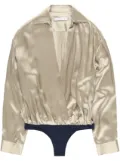 Christopher Esber long-sleeve silk shirt - Neutrals