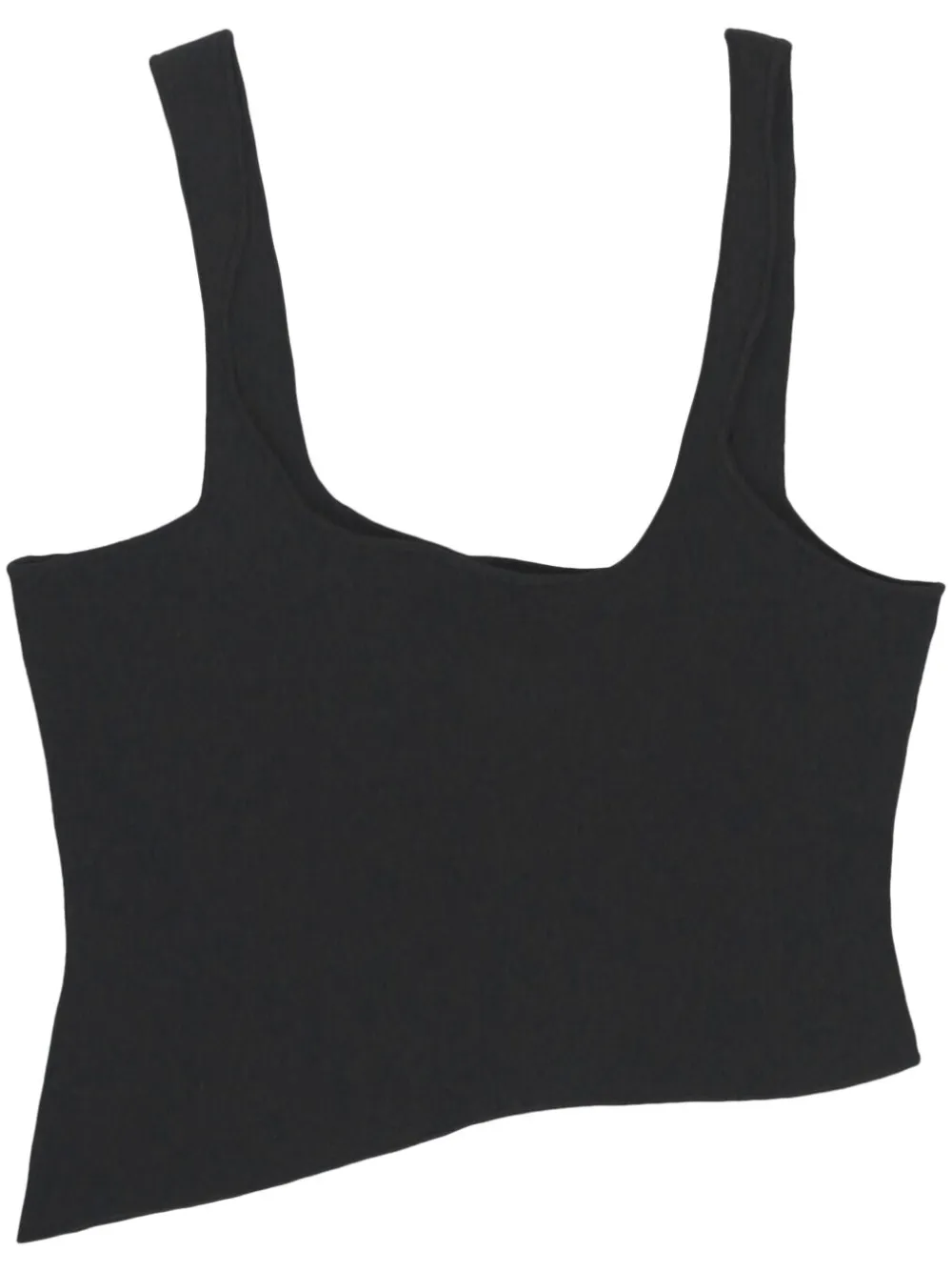 Christopher Esber asymmetric ribbed-knit tank top | Black | Image 1