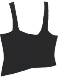 Christopher Esber asymmetric ribbed-knit tank top - Black