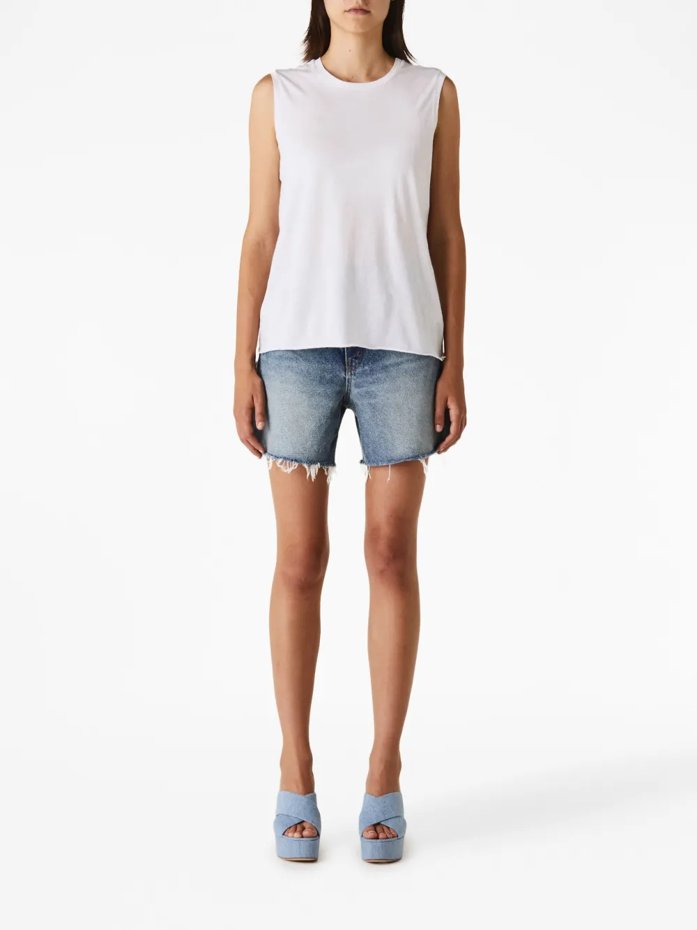Nili Lotan round-neck cotton tank top - Wit