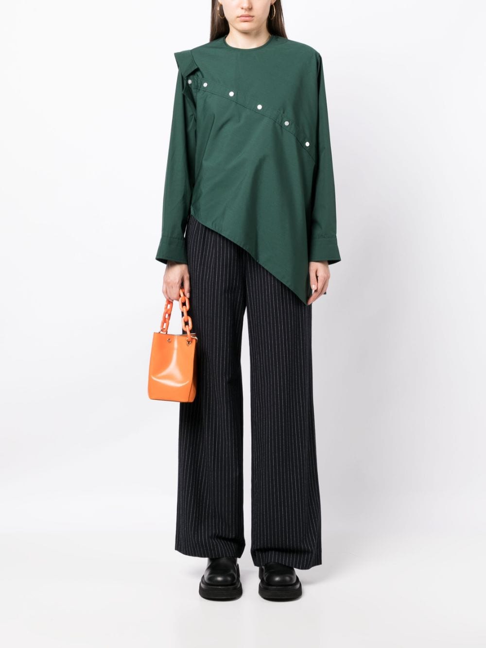 Kolor deconstructed asymmetric blouse - Groen