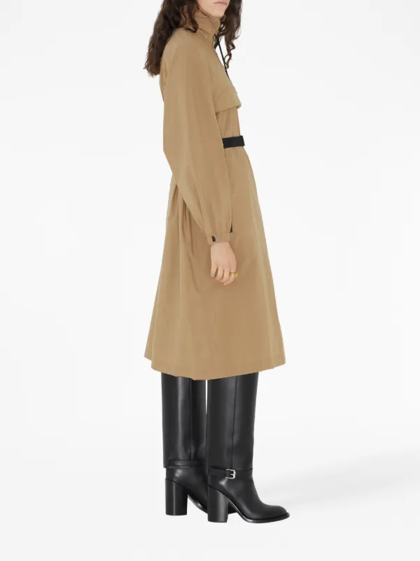 Burberry Abrigo Con Capucha y Cinturon Neutro FARFETCH ES