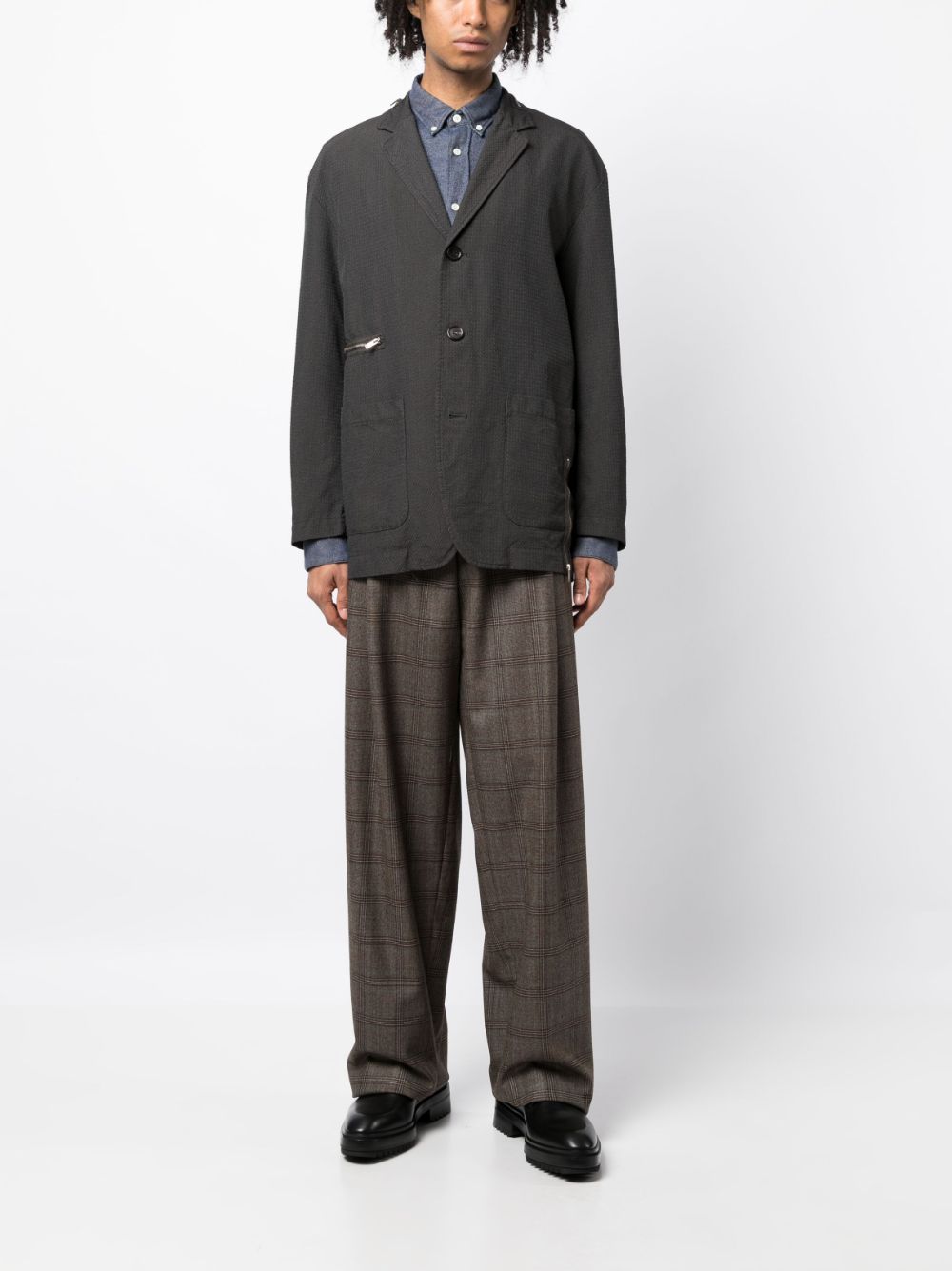 Kolor plaid tailored trousers - Bruin