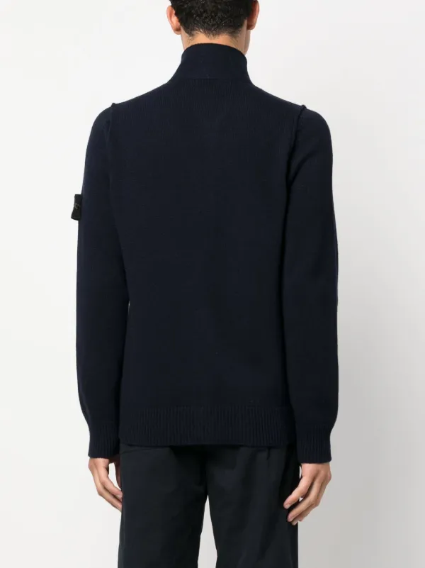 Stone Island Compass-motif Knitted Cardigan | Blue | FARFETCH Stone Island Compass-motif Knitted Cardigan | Blue | FARFETCH