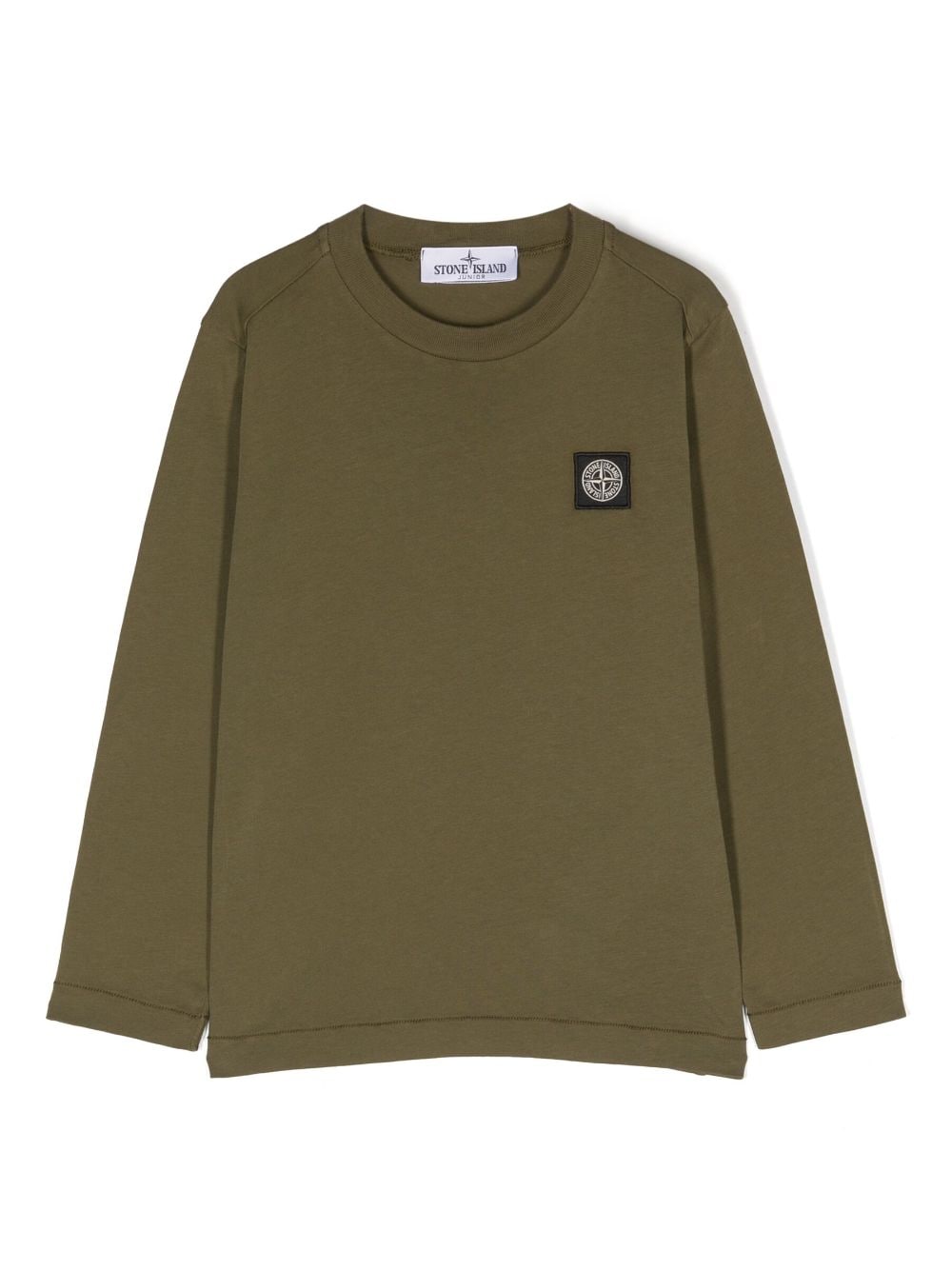 Stone Island Junior Sweater met Compass-logopatch Groen