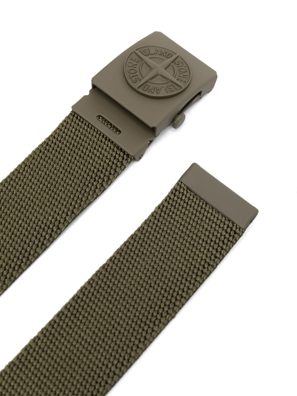 Image 2 of Stone Island Junior Compass logo-embossed elasticated belt