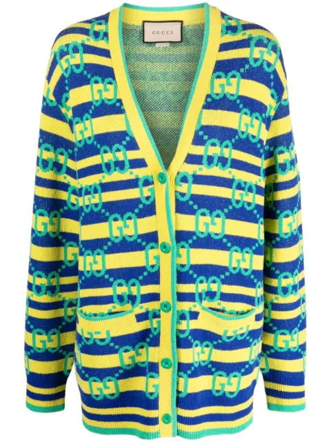Gucci Double G logo jacquard cardigan
