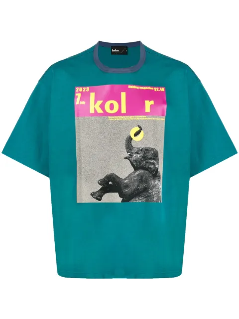 Kolor graphic-print cotton T-shirt