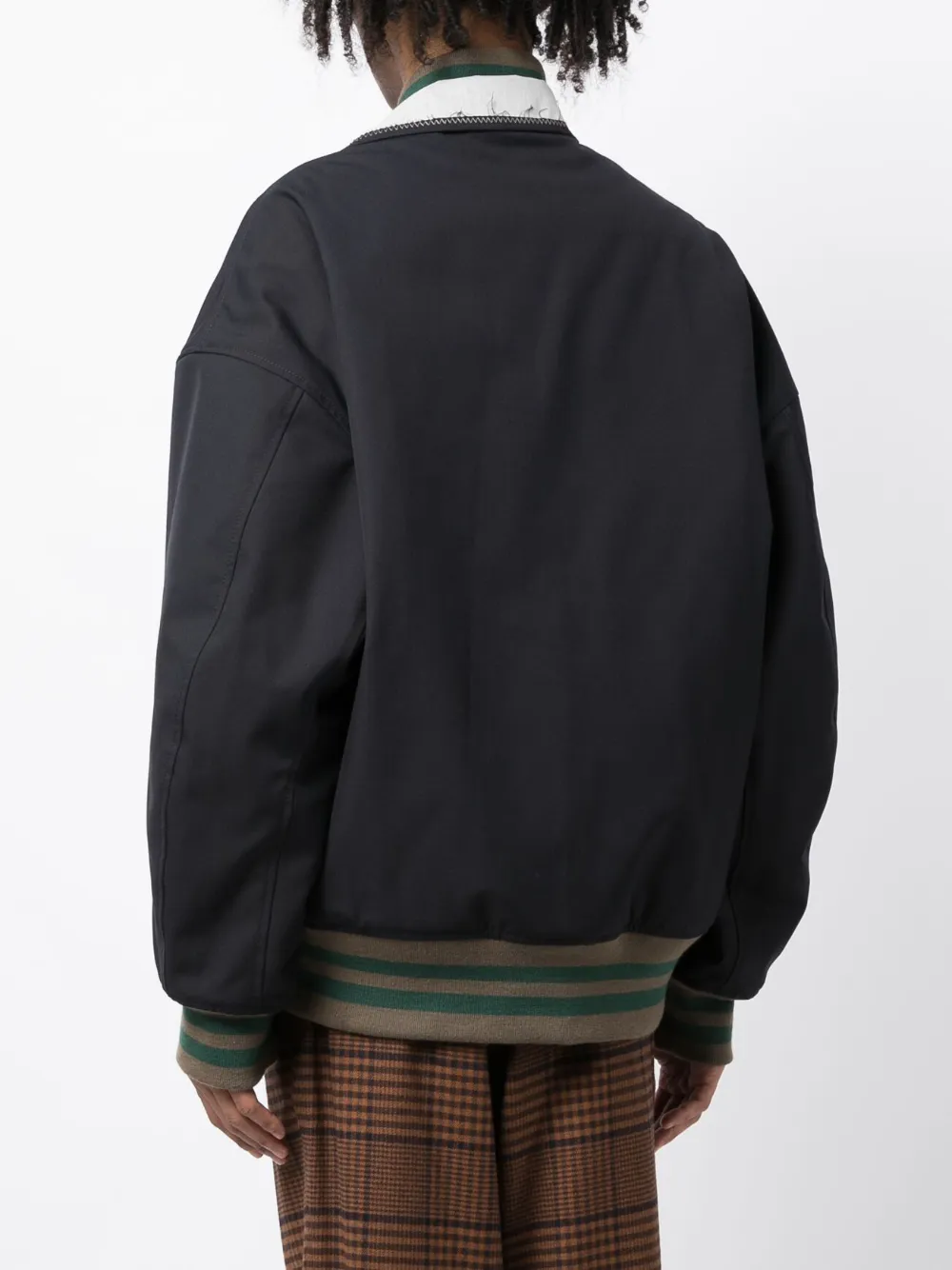 Shop Kolor Layered Bomber Jacket In Blau