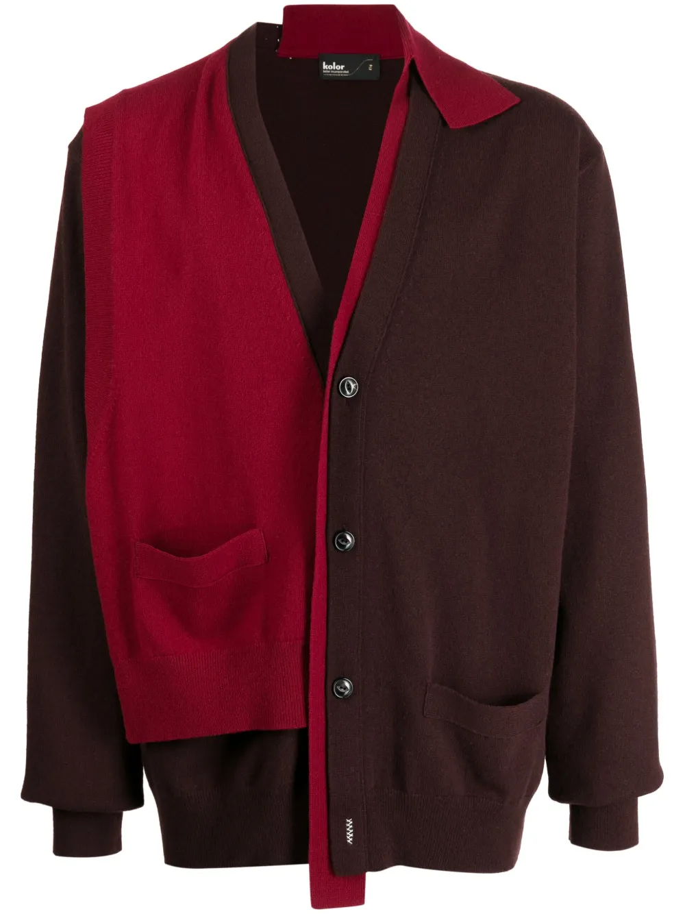 asymmetric wool cardigan