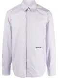Helmut Lang embroidered-logo cotton shirt - Purple