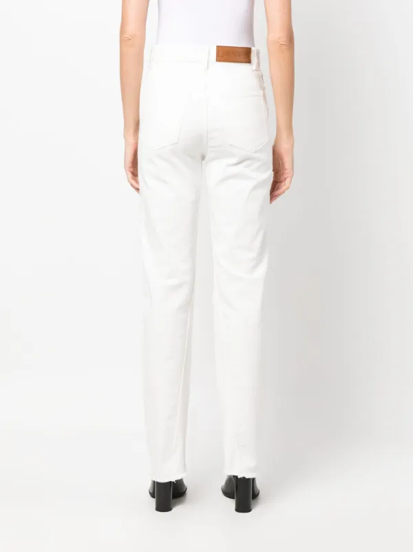 Lanvin Twisted straight-leg Jeans | White | FARFETCH JO