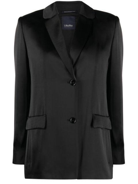 Max Mara single-breasted satin-finish blazer Women