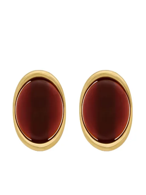 Saint Laurent oval cabochon earrings
