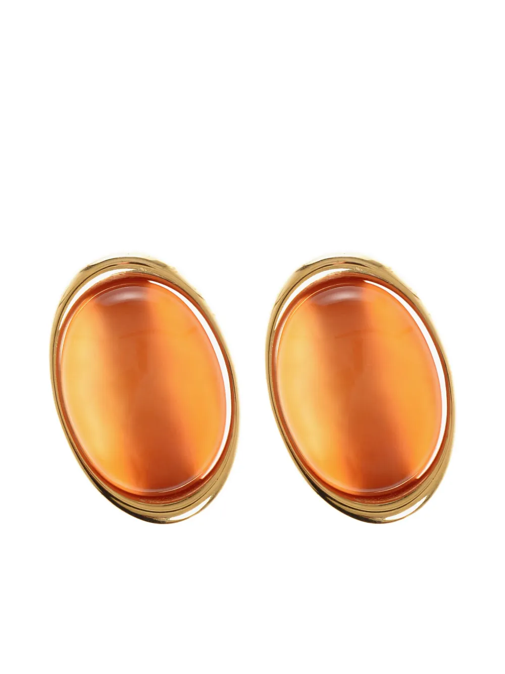 Saint Laurent aretes con diseño ovalado | dorado | Image 1