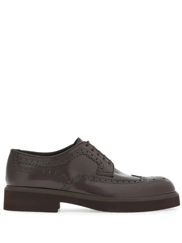 Ferragamo Zapatos Derby Con Detalle De Perforaciones Farfetch