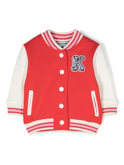 Kenzo Kids logo-patch bomber jacket