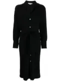 Vince tied-waist V-neck shirt dress - Black