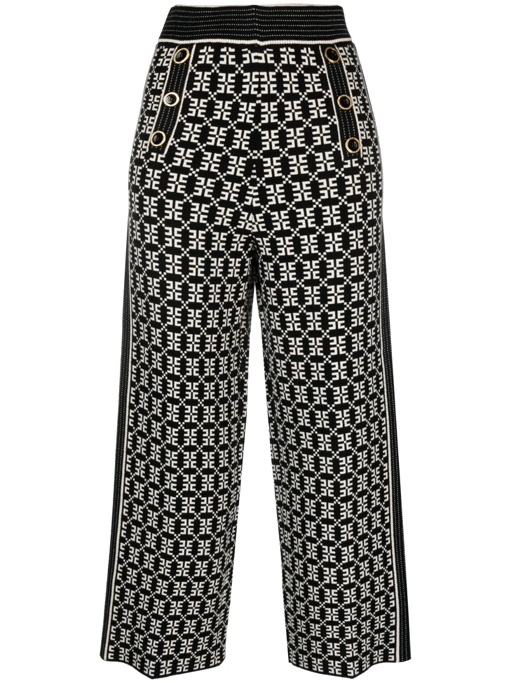 Elisabetta Franchi Cropped broek Zwart