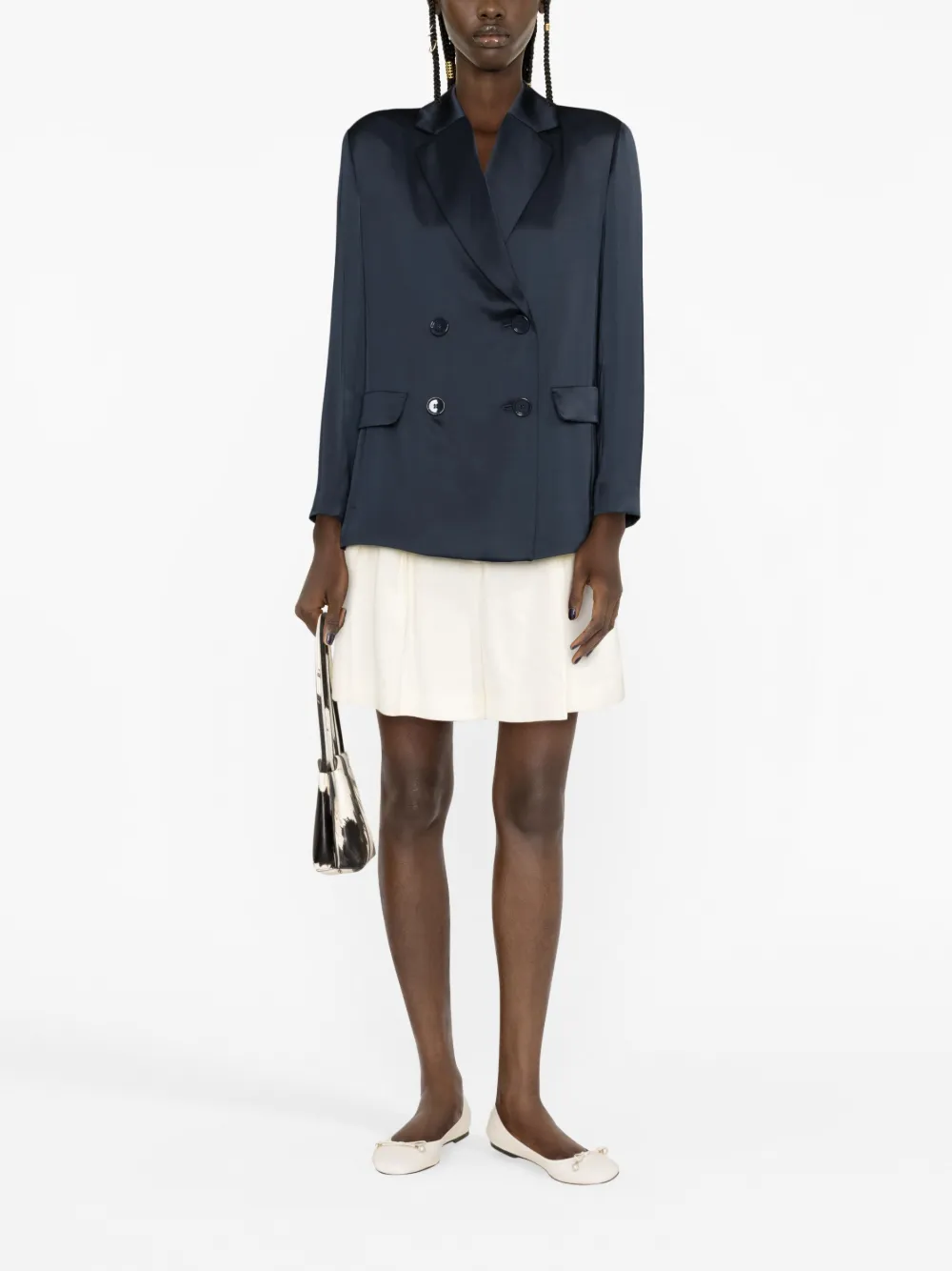 'S Max Mara Colbert met dubbele rij knopen Blauw