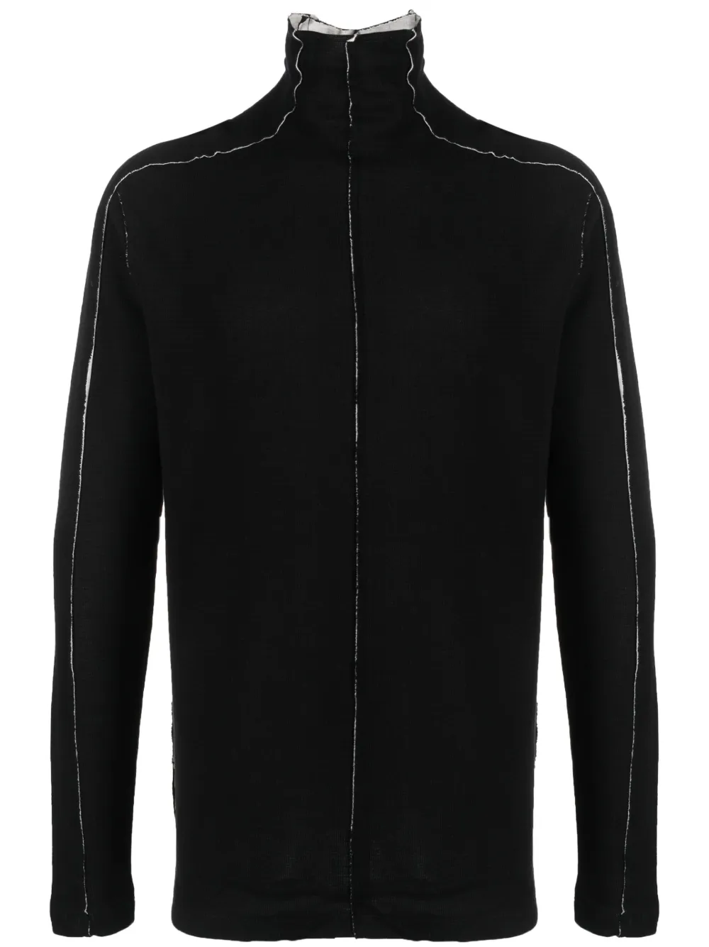 Thom Krom Contrast-stitching Knit Jumper In Black