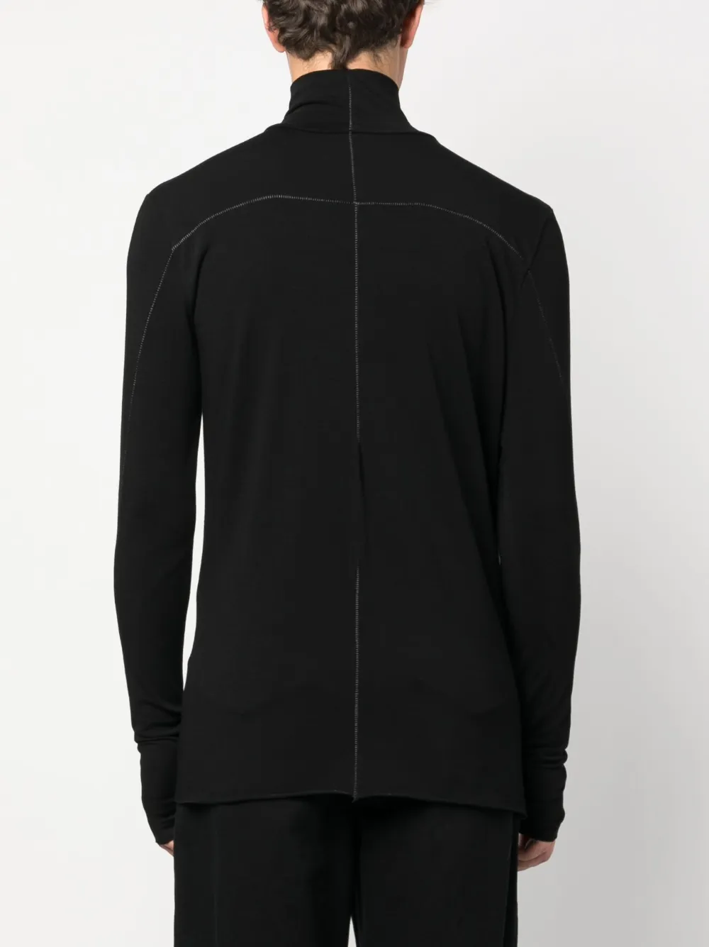 Thom Krom Contrast-stitching Knit Jumper In Black
