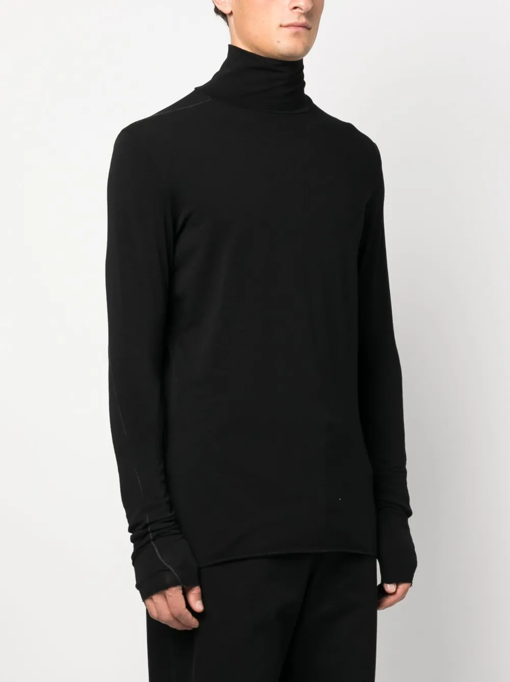 Thom Krom Contrast-stitching Knit Jumper In Black